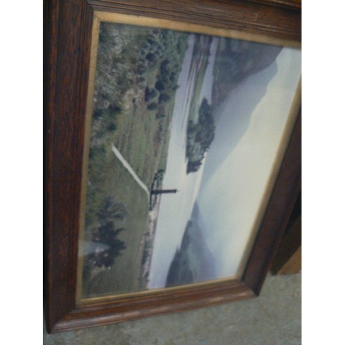 510 - QUANTITY OF MIXED PICTURES AND FRAMES. MIXED SIZES, AGES AND STYLES. ALSO 2 X CORK IN BOARDS.