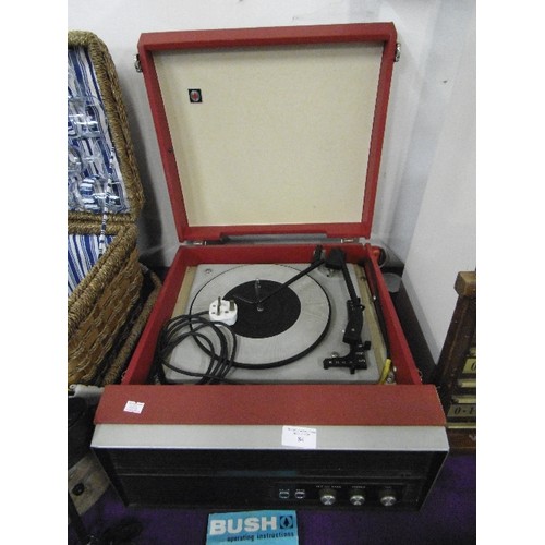 84 - VINTAGE RECORD BUSH RP60 RECORD PLAYER/TURNTABLE. WITH OPERATING INSTRUCTION BOOKLET. NEEDS ATTENTIO... 