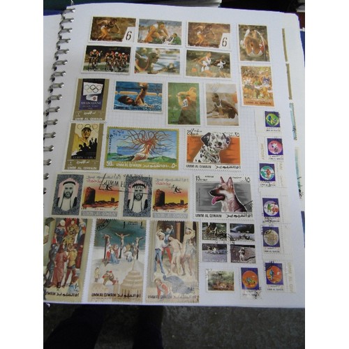 106 - FABULOUS STAMP COLLECTION, CONTAINED IN 7 X STAMP ALBUMS. A-Z OF ALL COUNTRIES.