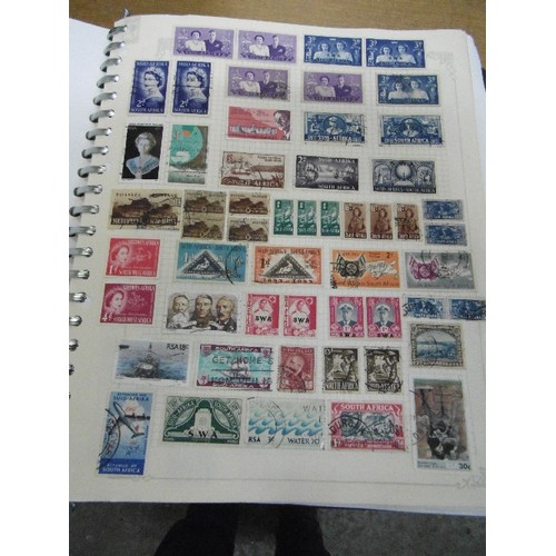 106 - FABULOUS STAMP COLLECTION, CONTAINED IN 7 X STAMP ALBUMS. A-Z OF ALL COUNTRIES.