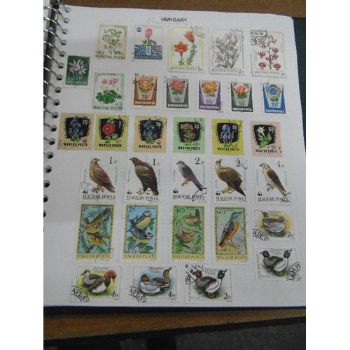 106 - FABULOUS STAMP COLLECTION, CONTAINED IN 7 X STAMP ALBUMS. A-Z OF ALL COUNTRIES.