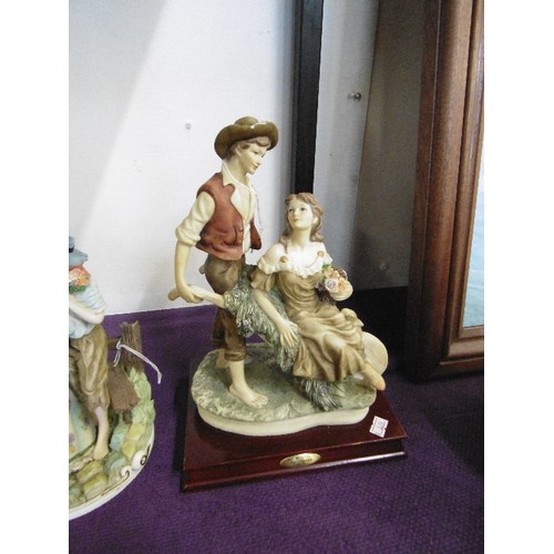 121 - LEONARDO COLLECTION, AND REGENCY FINE ARTS ETC, CRINOLIN LADY FIGURES. X 5