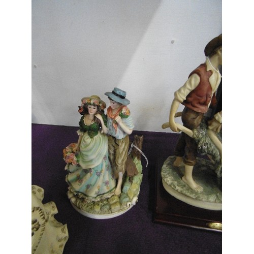 121 - LEONARDO COLLECTION, AND REGENCY FINE ARTS ETC, CRINOLIN LADY FIGURES. X 5