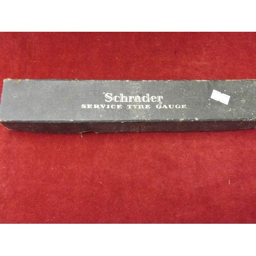 126 - SCHRADER SERVICE TYRE GAUGE. ORIGINAL BOX.