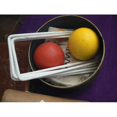 135 - LAWN CROQUET SET.