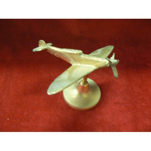 164 - BRASS TRENCH- ART PLANE.