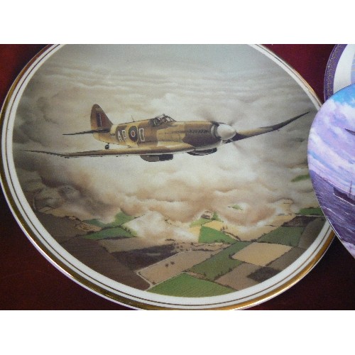 187 - WAR-PLANE INTEREST. LIMITED EDITION PLATES X 8. INC ROYAL DOULTON 'RESCUE ROLE' BY R.WING, ROYAL WOR... 