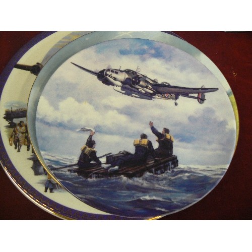 187 - WAR-PLANE INTEREST. LIMITED EDITION PLATES X 8. INC ROYAL DOULTON 'RESCUE ROLE' BY R.WING, ROYAL WOR... 