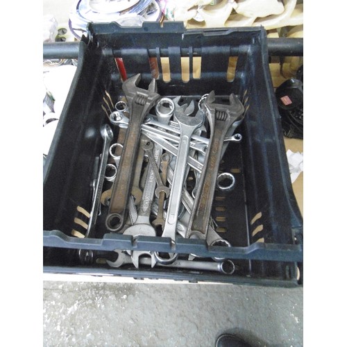 192 - QUANTITY OF SPANNERS, WRENCHES ETC.