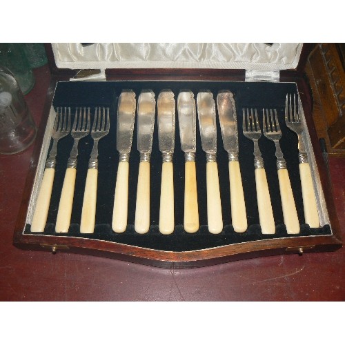 199 - CANTEEN OF FISH CUTLERY, WITH SERVERS.