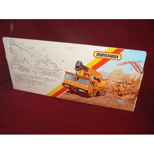 204 - MATCHBOX SUPERKINGS K-114 MOBILE CRANE 'TAYLOR WOODROW' BOXED.