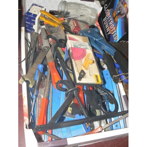 217 - BOX OF MIXED TOOLS/ WORKSHOP ITEMS.