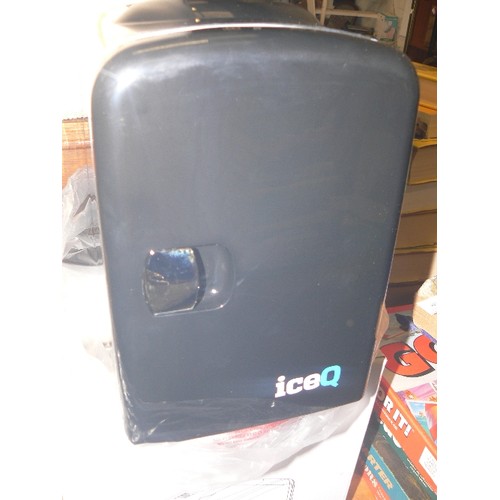 247 - 4 LITRE MINI FRIDGE BY ICE-Q. BLACK. APPEARS NEW/BOXED.