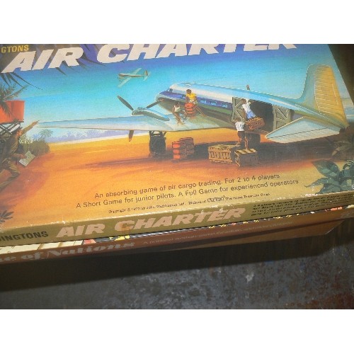 259 - VINTAGE BOARD GAMES, INC WADDINGTON'S AIR CHARTER, GAME OF NATIONS, GO FOR IT!, CLUEDO, & MICKY MAUS... 