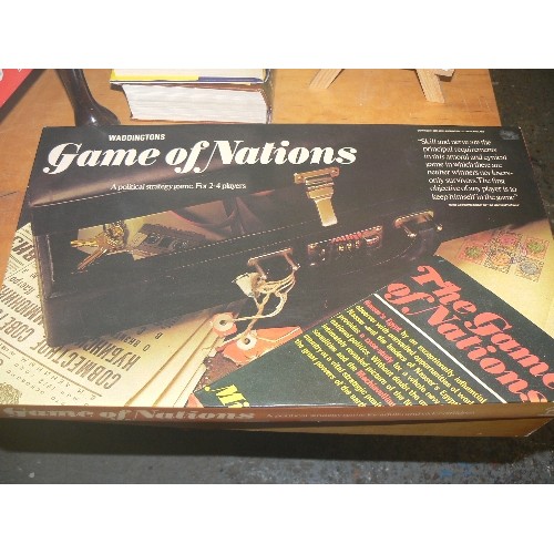 259 - VINTAGE BOARD GAMES, INC WADDINGTON'S AIR CHARTER, GAME OF NATIONS, GO FOR IT!, CLUEDO, & MICKY MAUS... 