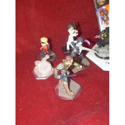 263 - DISNEY INFINITY V12.07 GAME 'PLAY WITHOUT LIMITS' WITH SET OF GAME FIGURES.