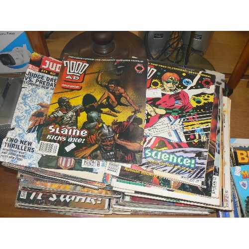 273 - VINTAGE 1990'S JUDGE DREDD & 2000 AD MEGA-ZINES. ADULT CONTENT-NOT FOR CHILDREN. 2 X LARGE STACKS OF... 