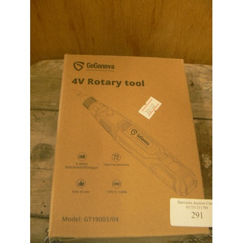 291 - 4V ROTARY TOOL BY GOGONOVA. APPEARS NEW/BOXED.