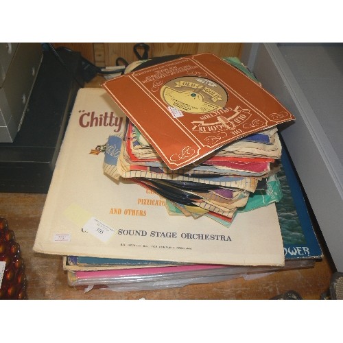 305 - VINTAGE LP'S INC CHITTY CHITTY BANG BANG, NAT KING COLE 20 GREATEST, JOHNNY MATHIS ETC, ALSO 45'S IN... 