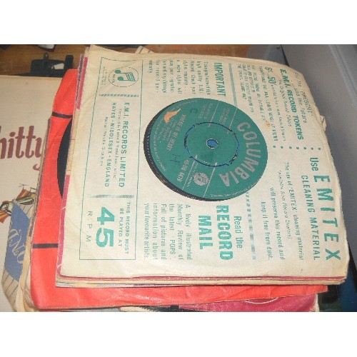 305 - VINTAGE LP'S INC CHITTY CHITTY BANG BANG, NAT KING COLE 20 GREATEST, JOHNNY MATHIS ETC, ALSO 45'S IN... 