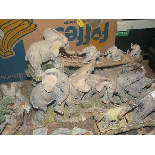 336 - LARGE TUSKERS ELEPHANT ORNAMENTS, INC 'TAKE THE STRAIN' 91058, 'SAFE CROSSING' 91157 ETC.