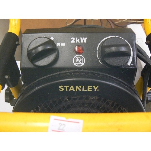 378 - STANLEY 2KW ELECTRIC INDUSTRIAL FAN HEATER