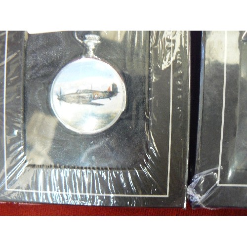 7 - PAIR OF BOXED AND SEALED ACES OF THE AIR POCKET WATCHES