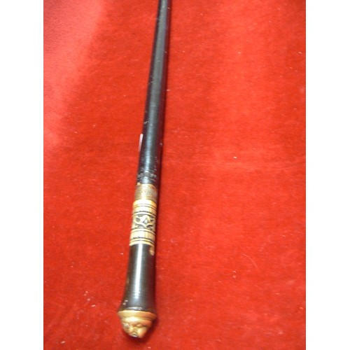 A SWAGGER STICK WHICH IS A SWORD STICK MADE IN INDIA WITH BONE COLLAR ...