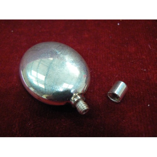 29 - SILVER HALLMARKED PERFUME BOTTLE WITH SCREW LID 5CM