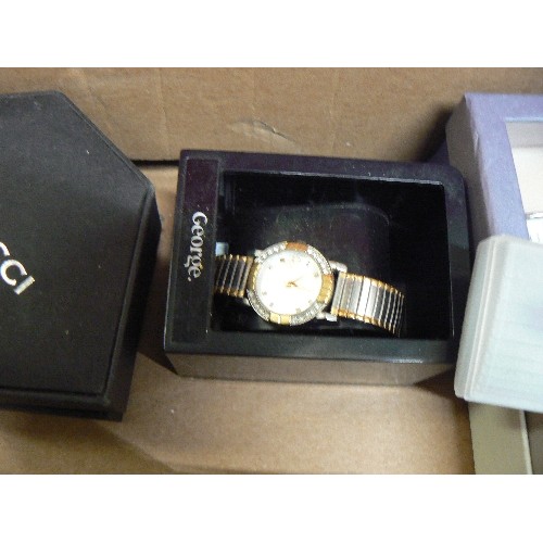 77A - LARGE COLLECTION OF MIXED WATCHES- KLAUS-KOBEC, BENUCCI, NECT, RAVEL, SEKONDA ETC  BOXED