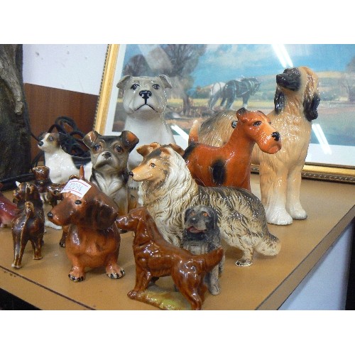 121C - QUANTIY OF CERAMIC DOG FIGURES INCLUDING COOPERCRAFT