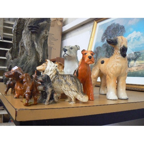 121C - QUANTIY OF CERAMIC DOG FIGURES INCLUDING COOPERCRAFT