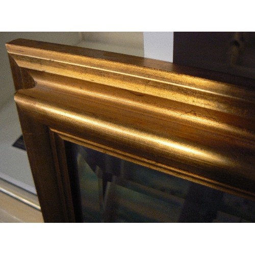 157A - GOLD FRAMED BEVEL EDGE MIRROR