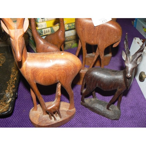 175 - RETRO TREEN. 7 X WOODEN STAGS.