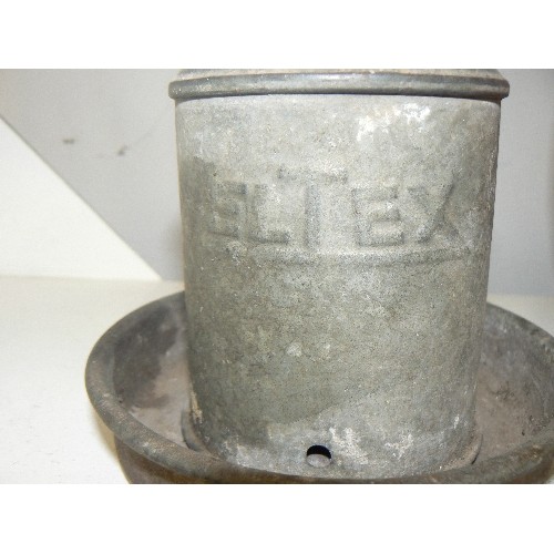 79 - VINTAGE ELTEX GALVANISED CHICKEN-POULTRY FEEDER, WATER DRINKER.