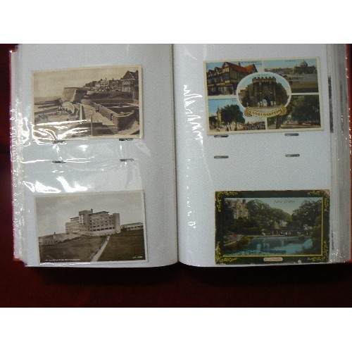 106 - ALBUM FULL OF VINTAGE POSTCARDS.