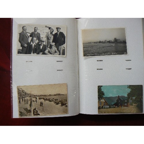 106 - ALBUM FULL OF VINTAGE POSTCARDS.