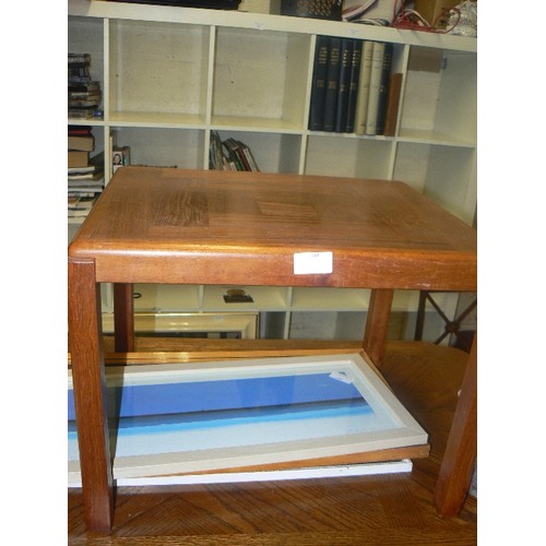 169 - SMALL VINTAGE 1960'S DANISH TEAK COFFEE TABLE. VELJE-STOLEFABRIK, DENMARK.