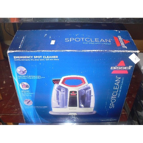 201 - BISSELL EMERGENCY SPOT/STAIN CLEANER. PORTABLE CLEANER IN ORIGINAL BOX.