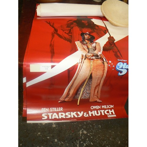 211 - QUANTITY OF STARSKY & HUTCH FILM POSTERS, WITH BEN STILLER AS STARSKY, SNOOP DOG AS HUGGY BEAR, OWEN... 