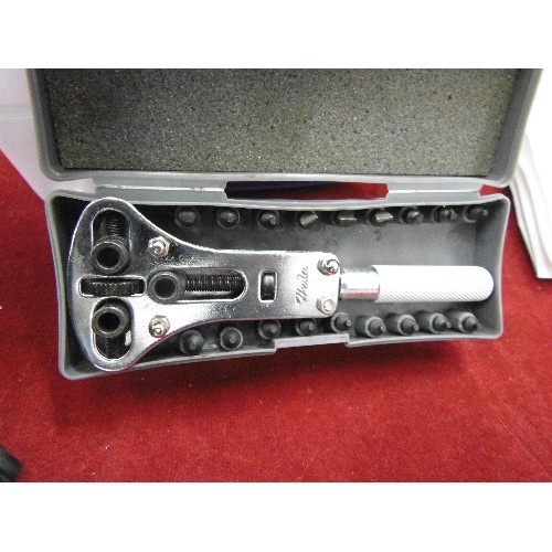 266 - BROTHER P-TOUCH. ALSO AN ADJUSTABLE WATCH-BACK OPENER TOOL.