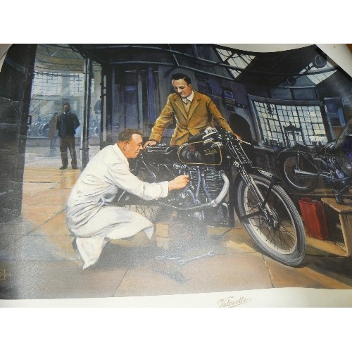 256 - GOOD QUALITY POSTERS. INCLUDING A LOVELY LIMITED EDITION VELOCETTE PRINT, 100 YRS 1905-2005 'STANLEY... 