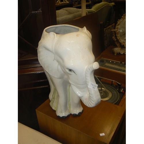 396 - LARGE ELEPHANT PLANTER. (chip on rim)