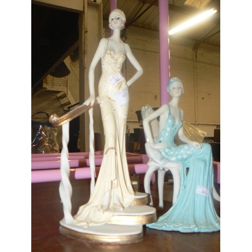 427 - 2 ART DECO STYLE FIGURINES