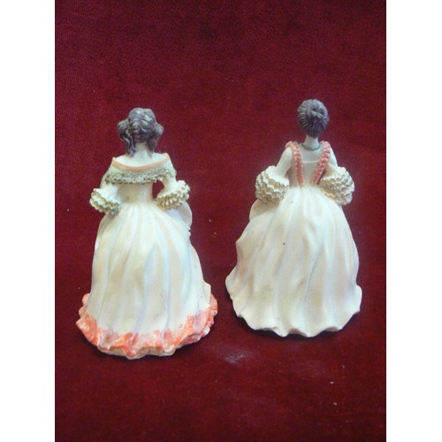 3 - 2 FIGURINES OF CRINOLINE LADIES