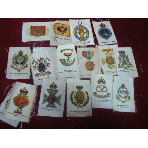 9 - LARGE COLLECTION OF OF SILK CIGARETTE CARDS APPROX 100 OF FLAGS AND THEMES