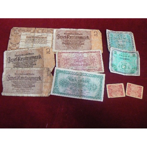 20 - COLLECTION OF EARLY BANK NOTES WAR TIME Morocco: Banque d'Etat du Maroc 100 Francs 1-3-44 ; AND 50 F... 