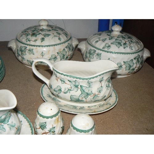 482 - BHS COUNTRY VINE DINNER SET WITH 2 TUREENS AND GRAVY BOATS