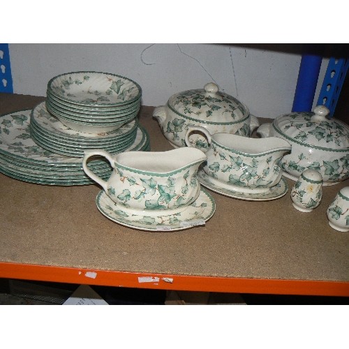 482 - BHS COUNTRY VINE DINNER SET WITH 2 TUREENS AND GRAVY BOATS