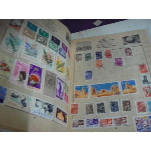 84 - 8 X STAMP ALBUMS WITH SOME CONTENTS.